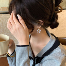 Load image into Gallery viewer, Temperamental Flower Imitation Pearl Earrings Niche Unique Alloy Ear Studs Earrings Jewelry Accessories for Women
