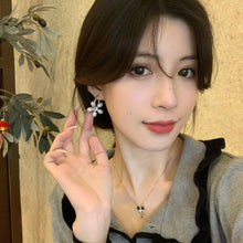 Load image into Gallery viewer, Temperamental Flower Imitation Pearl Earrings Niche Unique Alloy Ear Studs Earrings Jewelry Accessories for Women
