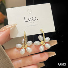 Load image into Gallery viewer, Temperamental Flower Imitation Pearl Earrings Niche Unique Alloy Ear Studs Earrings Jewelry Accessories for Women
