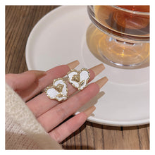 Load image into Gallery viewer, Wave Edge Heart Shaped Flower Earrings Fashionable Niche Alloy Tulip Ear Studs Earrings Jewelry Accessories
