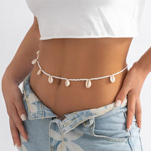 Load image into Gallery viewer, Retro Versatile Single Loop Rice Bead Woven Waist Chain Body Chain Women Sexy Shell Waist Chain Body Jewelry
