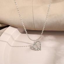 Load image into Gallery viewer, Sweet Cool Hollow Heart Pendant Necklace Alloy Heart Necklace Retro Hip-hop Punk Niche Jewelry Accessories for Women
