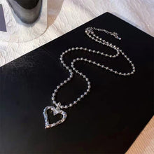 Load image into Gallery viewer, Sweet Cool Hollow Heart Pendant Necklace Alloy Heart Necklace Retro Hip-hop Punk Niche Jewelry Accessories for Women
