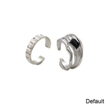 Load image into Gallery viewer, 2pcs/set Geometric Wave Alloy Rings Niche Personalized Opening Adjustable Rings Set Jewelry Accessories
