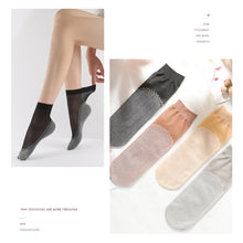 Load image into Gallery viewer, Cotton Soled Silk Stockings Sweat-absorbing Anti-skid Anti Snagging Stockings Lightweight Breathable Summer Women Stockings
