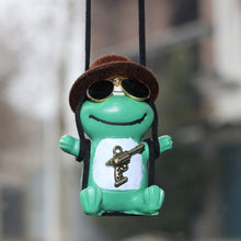 Load image into Gallery viewer, Cute Car Interior Decoration Frog Pendant For Auto Rearview Mirror Decoration Accessories Anime Gypsum Swing Frog
