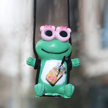Load image into Gallery viewer, Cute Car Interior Decoration Frog Pendant For Auto Rearview Mirror Decoration Accessories Anime Gypsum Swing Frog
