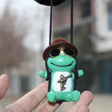 Load image into Gallery viewer, Cute Car Interior Decoration Frog Pendant For Auto Rearview Mirror Decoration Accessories Anime Gypsum Swing Frog
