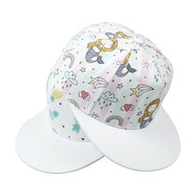 Load image into Gallery viewer, Children's Cartoon Print Baseball Cap Fashion Hip Hop Flat Brim Adjustable Duck Cap Outdoor Breathable Shade Sunscreen Hat Age 1-8 Years Old
