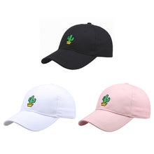 Load image into Gallery viewer, Cartoon Cactus Embroidery Baseball Cap Men Women Outdoor Sports Breathable Sunscreen Visor Hat Fashion Travel Casual Duck Cap
