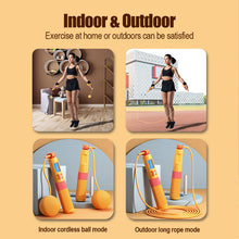 Load image into Gallery viewer, Professional Intelligent Electronic Counting Jump Rope Cordless Long Rope Two Modes Weight-Bearing Home Fitness Equipment Weight Loss Fat Burning Tools For Children Women
