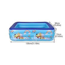 Load image into Gallery viewer, PVC Printed Children's Inflatable Swimming Pool Bubble Bottom Household Outdoor Thickened Rectangular Bath Pool Ocean Ball Pool 1.2M/1.3M

