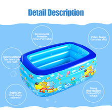 Load image into Gallery viewer, PVC Printed Children's Inflatable Swimming Pool Bubble Bottom Household Outdoor Thickened Rectangular Bath Pool Ocean Ball Pool 1.2M/1.3M
