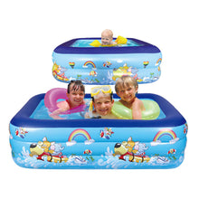 Load image into Gallery viewer, PVC Printed Children's Inflatable Swimming Pool Bubble Bottom Household Outdoor Thickened Rectangular Bath Pool Ocean Ball Pool 1.2M/1.3M
