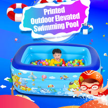 Load image into Gallery viewer, PVC Printed Children's Inflatable Swimming Pool Bubble Bottom Household Outdoor Thickened Rectangular Bath Pool Ocean Ball Pool 1.2M/1.3M
