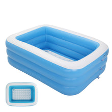 Load image into Gallery viewer, PVC Children's Inflatable Swimming Pool Household Outdoor Thickened Blue And White Rectangular Bath Pool Three Layers Raised 1.5M
