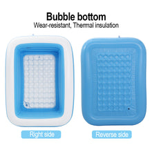 Load image into Gallery viewer, PVC Children's Inflatable Swimming Pool Household Outdoor Thickened Blue And White Rectangular Bath Pool Three Layers Raised 1.5M
