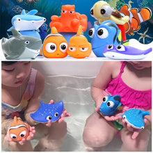 Load image into Gallery viewer, Children's Bathroom Bathing Pool Water Spray Toy Enamelled Fish-Shaped Sea Animal Diving Floating Figure
