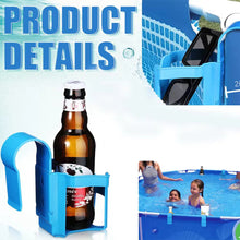 Load image into Gallery viewer, Multi-Functional Swimming Pool Hanging Engraved Empty Rack Beer Drink Water Cup Sanitizer Sanitizer Storage Box
