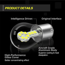 Load image into Gallery viewer, 1PC Car Signal LED Light 1156 BA15S/1157 BAY15D Bulbs 18SMD Fog Lights DRL Turn Signal Lamp 12V White/Yellow/Red
