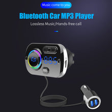 Load image into Gallery viewer, Car FM Transmitter Handsfree Wireless Bluetooth 5.0 Car Kit MP3 Music Player USB Fast Charger QC3.0 Car Accessories FM Modulator
