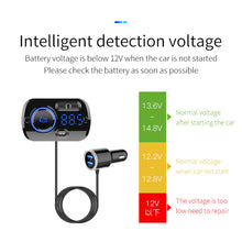 Load image into Gallery viewer, Car FM Transmitter Handsfree Wireless Bluetooth 5.0 Car Kit MP3 Music Player USB Fast Charger QC3.0 Car Accessories FM Modulator

