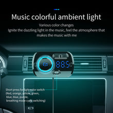 Load image into Gallery viewer, Car FM Transmitter Handsfree Wireless Bluetooth 5.0 Car Kit MP3 Music Player USB Fast Charger QC3.0 Car Accessories FM Modulator

