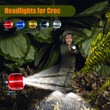 Load image into Gallery viewer, 1PC Shoe Headlights for Crocs Waterproof Glowing LED Light Shoes Decoration Accessories for Running Walking Camping Gift
