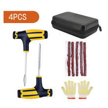 Load image into Gallery viewer, Car Tire Repair Tool Kit Studding Set Auto Bike Puncture Plug Garage Needle Nose Pliers Vacuum Film Tire Pressure Gauge Storage Case
