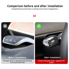 Load image into Gallery viewer, 4Pcs Fully Enclosed Carbon Fiber Steering Wheel Whift Protection Cover For Tesla Model 3 Y Car Column Shift Knob Cover Decor For Tesla
