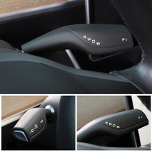 Load image into Gallery viewer, 2Pcs Car Shift Knob Gear Lever Decorative Cover Trim For Tesla Model 3 Y Armor Steering Rod Car Wiper Steering Wheel Shift Protection Cover
