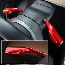 Load image into Gallery viewer, 2Pcs Car Shift Knob Gear Lever Decorative Cover Trim For Tesla Model 3 Y Armor Steering Rod Car Wiper Steering Wheel Shift Protection Cover
