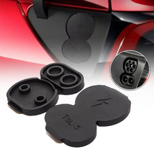 Load image into Gallery viewer, Car Charging Port Dust Protective Cover Waterproof Black Europe Plug Dust Cover For Tesla Model 3 Model Y Accessories
