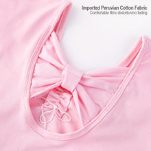 Load image into Gallery viewer, Girls' Cotton Dance Dress Bow Backless Ballet Pompadour Skirt Integrated Open Training Dress Dance Clothes
