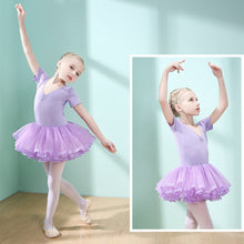 Load image into Gallery viewer, Girls' Cotton Dance Dress Bow Backless Ballet Pompadour Skirt Integrated Open Training Dress Dance Clothes
