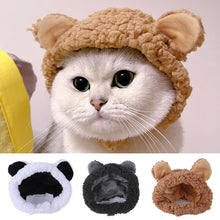 Load image into Gallery viewer, Cute Pet Bear Hat Dogs Kitten Winter Cap Pet Halloween Hat Funny Costume Decor Accessories Fancy Hair Cap Pet Supplies
