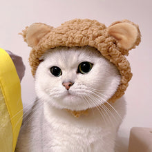 Load image into Gallery viewer, Cute Pet Bear Hat Dogs Kitten Winter Cap Pet Halloween Hat Funny Costume Decor Accessories Fancy Hair Cap Pet Supplies
