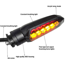 Load image into Gallery viewer, 1PC Motorcycle LED Turn Signal Lamp Sequential Amber Flowing LED Indicator Lights Accessories for Honda150 CB150R 300R CLICK 1251 1501
