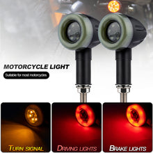 Load image into Gallery viewer, 1PC Motorcycle Turn Signal Lights Flowing Turn Signal Lights LED Turn Signal Warning Indicators Blinker Amber Light Scooter
