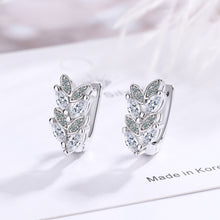 Load image into Gallery viewer, Olive Branch Leaves Earrings Set with Zirconium Artifical Diamond Earrings Women's Fashion Zircon Earring Accessories
