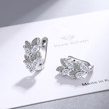 Load image into Gallery viewer, Olive Branch Leaves Earrings Set with Zirconium Artifical Diamond Earrings Women's Fashion Zircon Earring Accessories
