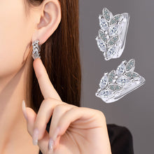 Load image into Gallery viewer, Olive Branch Leaves Earrings Set with Zirconium Artifical Diamond Earrings Women's Fashion Zircon Earring Accessories

