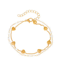 Load image into Gallery viewer, Double-layer Love Beading Bracelet Fashion Temperament Transparent Crystal Bracelet Women Wrist Jewelry
