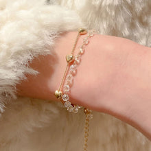 Load image into Gallery viewer, Double-layer Love Beading Bracelet Fashion Temperament Transparent Crystal Bracelet Women Wrist Jewelry

