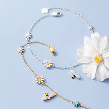 Load image into Gallery viewer, Fashion Sweet and Colorful Flower Bracelet with Diamond Inlay Cute Daisy Little Bee Bracelet Women Jewelry
