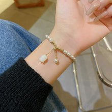 Load image into Gallery viewer, Baroque Pearl Bracelet Women's Lily of The Valley Fashion Tulip Flower Pendant Bracelet Women Jewelry
