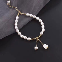 Load image into Gallery viewer, Baroque Pearl Bracelet Women's Lily of The Valley Fashion Tulip Flower Pendant Bracelet Women Jewelry
