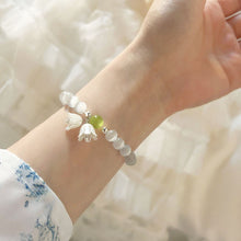 Load image into Gallery viewer, Cat's Eye Stone Bracelet Tulip Flower Pendant Bracelet Women Bracelet Jewelry Elegant Hand Accessories
