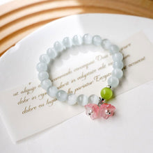 Load image into Gallery viewer, Cat's Eye Stone Bracelet Tulip Flower Pendant Bracelet Women Bracelet Jewelry Elegant Hand Accessories
