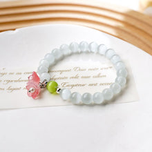 Load image into Gallery viewer, Cat's Eye Stone Bracelet Tulip Flower Pendant Bracelet Women Bracelet Jewelry Elegant Hand Accessories
